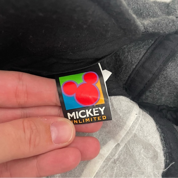 Disney Mickey Mouse Grey Black Ear Flap Fuzzy Hat - Picture 8 of 9